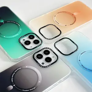 Luxury for iPhone 15 13 14 Pro Max Case Magsafe Magnetic Gradient for iPhone 12 11 16 Pro Max Shockproof Hard Cover 15 16 Plus