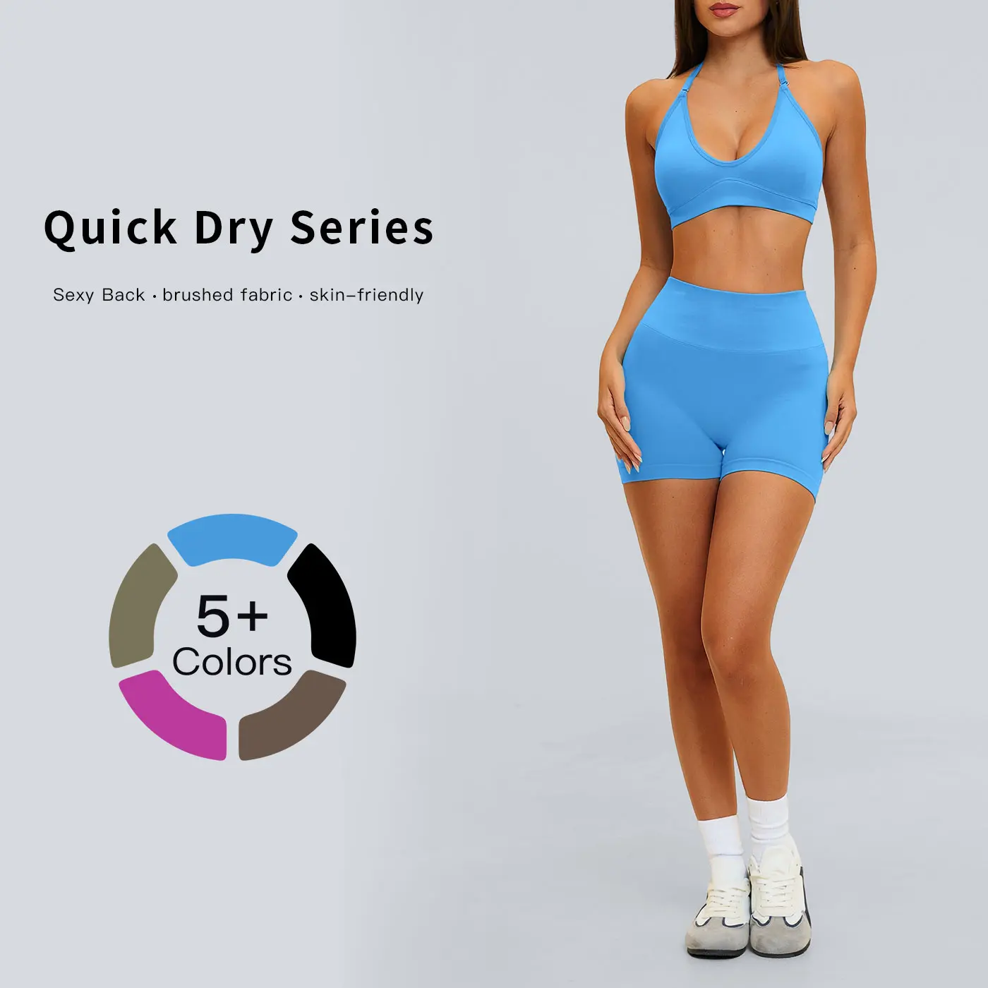 TENWOLF Women's 2-Piece Sculpting Workout Outfit, Sleeveless Halter Neck Top & Butt-Lifting High Waist Tummy Control Leggings for Yoga & Gym, Sports Suit, Gym Set Women's Sports Sweat Suit