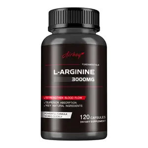 Airboy - L-Arginine 3000mg - Highly Absorbable - Enhances Blood Flow - 120 Tablets Dietary Supplement