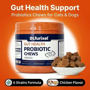 Pet Probiotic Soft Chews  Dog & Cat Digestive Support for Soft Stools & Gut Health Bowl Herbal Extracts
