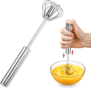 Stainless Steel Semi-Automatic Whisk 2025 New Egg Whisk Hand Push Rotary Blender Mixer Stirrer Tool for Cooking Kitchen Home Egg Milk Utensils Kitchenware