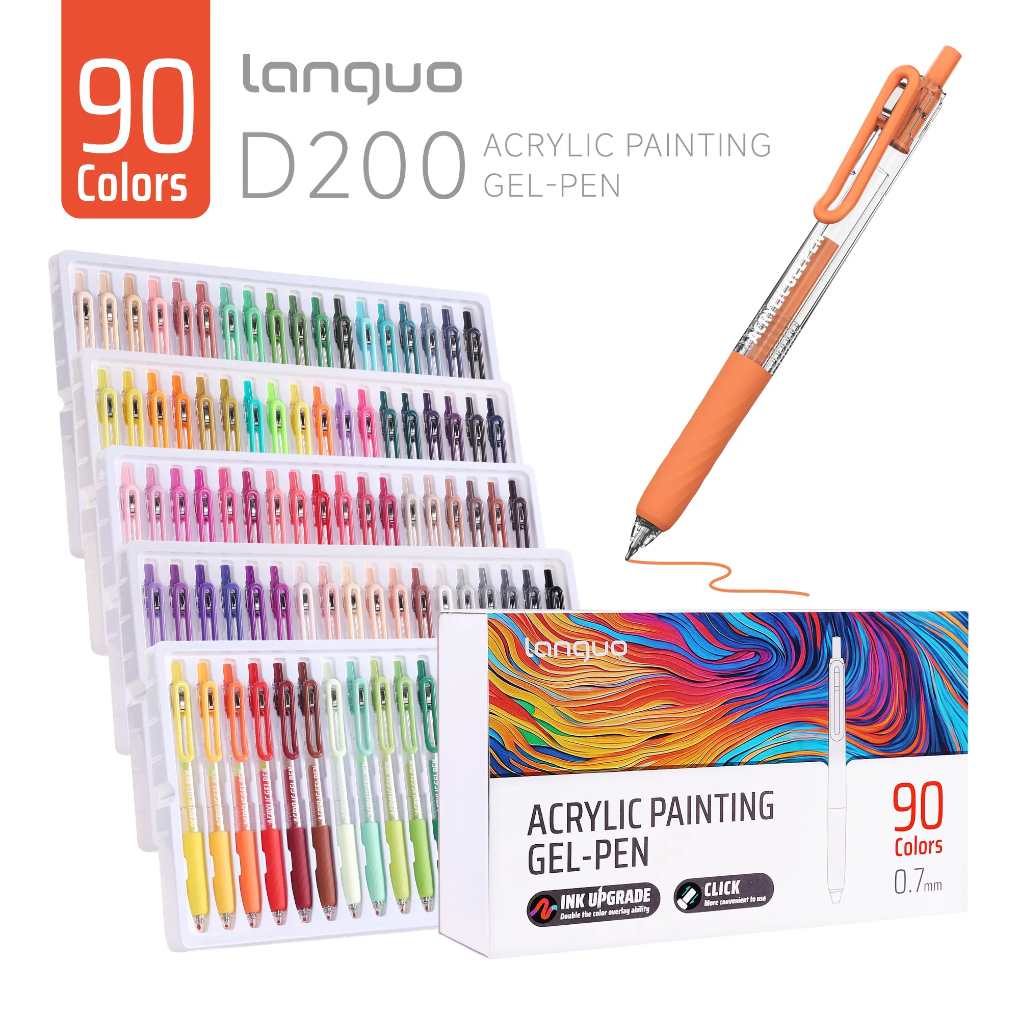 Acrylic Colored Pens,0.7mm Fine Point Acrylic Paint Retractable Pastel Gel Pens for Adult Coloring Books,Drawing,Journaling, Art Supplies Gifts for Women