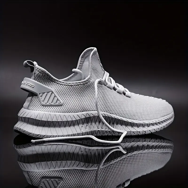Men's Solid Color Low Top Sneakers with EVA Soles - Soft, Comfy, and Breathable for All Seasons Running and Walking, Item KL 141855, Men’s Shoes, Laces, Casual, Lightweight, Male, Training