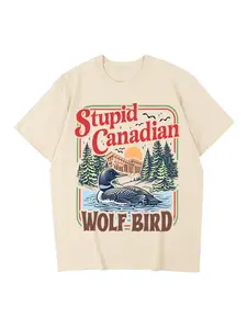 Stupid Canadian Wolf Bird Comfort Colors Shirt Heated Rivalry Inspired Shirt Team Hollander Ilya Rozanov Tees Menswear