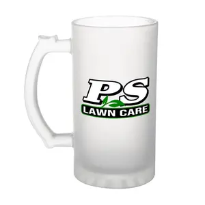 4 Custom clear beer mugs with your logo