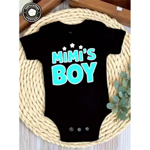 MIMI'S BOY Letter Pattern Outfit Newborn Bodysuits New Short Sleeve Baby Boy Girl Romper Infant Jumpsuits