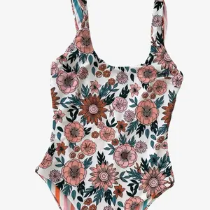 Women’s Floral Stripe Reversible Swimsuit