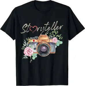 Casual Cotton shortsleeve tees Storyteller Camera Photography Photographer Cameraman Ideas T-Shirt