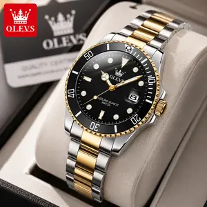 OLEVS Watches for Men, Stylish Analog Quartz Wristwatches with Stainless Steel Band
