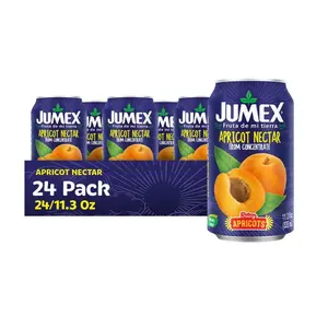 Jumex Apricot Nectar Juice - Made with Fresh Fruit Puree & Apricot Juice Concentrate for Smoothie Mix, Cocktail Mixers & Kids Beverages - 11.3oz, 24 Pack Canned Drinks