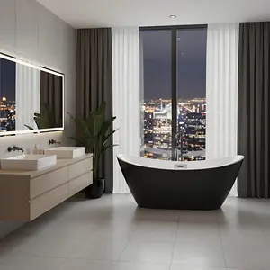 Garvee Freestanding Bathtubs 67 Inch Acrylic Soaking Tub, Modern Free Standing Bathtub with Integrated Overflow, Deep Ergonomic Design for Spa-Like Relaxation