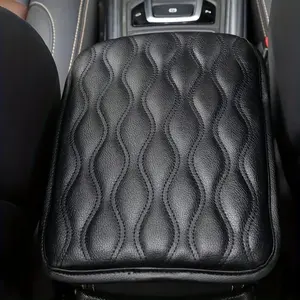 Universal Car Armrest Box Pad, Universal Car Armrest Box Pad, PU Leather Center Console Arm Rest Non-slip Mat, Heightened Protective Cushion Cover Automotive Interior Cushion Auto Accessories