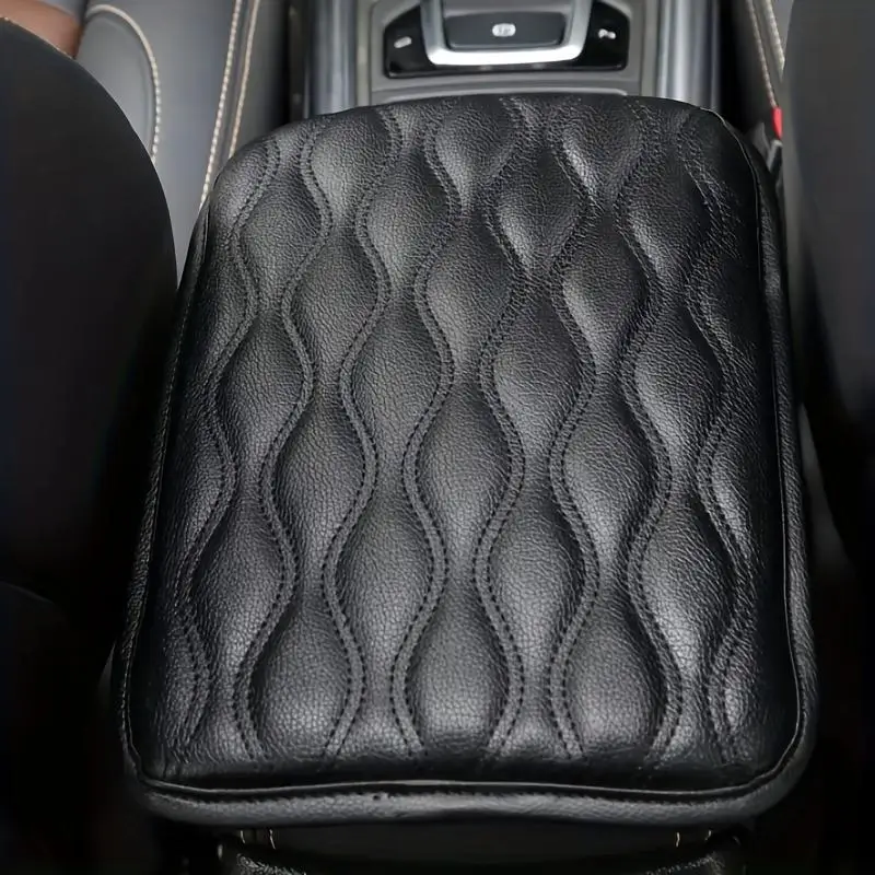 Universal Car Armrest Box Pad, Universal Car Armrest Box Pad, PU Leather Center Console Arm Rest Non-slip Mat, Heightened Protective Cushion Cover Aut