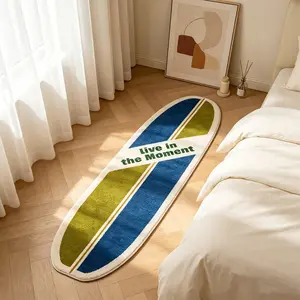 Bedside Rug Long Strip Rug, Surfboard Style Summer Vibes, American Vintage Bedroom Rug, Soft Comfortable Indoor Decor Rug