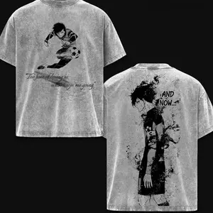 Isagi Yoichi BLUE LOCK Anime Clothing Men Women Oversized T-shirts Casual Washed T Shirt Vintage Cotton Tshirt Harajuku Tops PZV