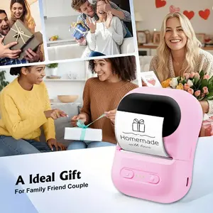 Portable Inkless Thermal Label Printer, Bluetooth-compatible Mini Printer for Small Businesses, Android iOS Compatible, 12mm-57mm Paper, Office Essential