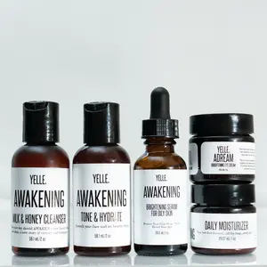 YELLE. The Awakening Trial Kit - Hydrating Cleanser with Tone & Hydration, Brightening Serum, and Daily Moisturizer for Soft Skin