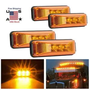4PCS 3LED 12V Side Marker Lights Car Trunk Tail Light Signal Lamp Beacon Light