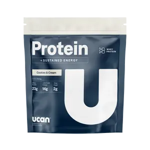 Cookies & Cream Protein + Energy Powder - 12 servings, 20g Whey Protein, Zero Sugar, Powered by SuperCarb for Sustained Energy