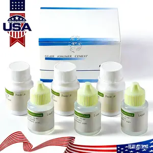 Permanent Glass Ionomer Dental Cement Liner & Luting Agent, Tooth Repair Powder-Set (Standard Type) for Crowns and Bridges Oral Care