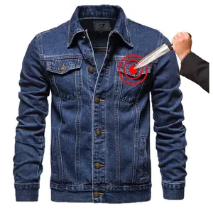 Self Defense Security Officer Safety Clothing Anti-Stab Proof anti Knife Resistant Anti-Stabbing Anti Cut Denim Jacket for Men Menswear Coats