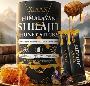 30 Sticks- Shilajit Honey Sticks for Men & Women- Pure Himalayan Honey Shilajit with 85+ Trace Minerals, 75%+ Fulvic Acid for Energy Boost, Immune Support