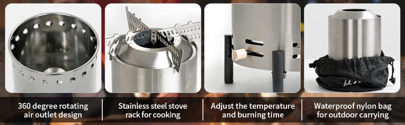 BALI OUTDOORS Smokeless Fire Pit, 6.5-Inch Turbo Flame Tabletop Fire Pit, Stainless Steel, Adjustable Flame, with Stand and Stove Rack, Carry Bag #springtok BALI OUTDOORS Smokeless Fire Pit, 6.5-Inch Turbo Flame Tabletop Fire Pit, Stainless Steel, Adjustable Flame, with Stand and Stove Rack, Carry Bag #springtok