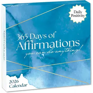 2026 Positive Affirmations Daily Desktop Calendar | 365 Days Of Affirmations To Motivate, , and Calm. Positive Self Care Daily Ritual To Nourish The Soul. Daily  Off Calendar To Encourage Positivity