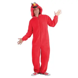 Adult Sesame Street Elmo Onesie Costume