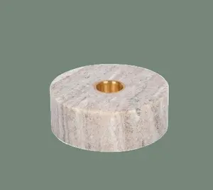 Desert Beige Marble Candleholder