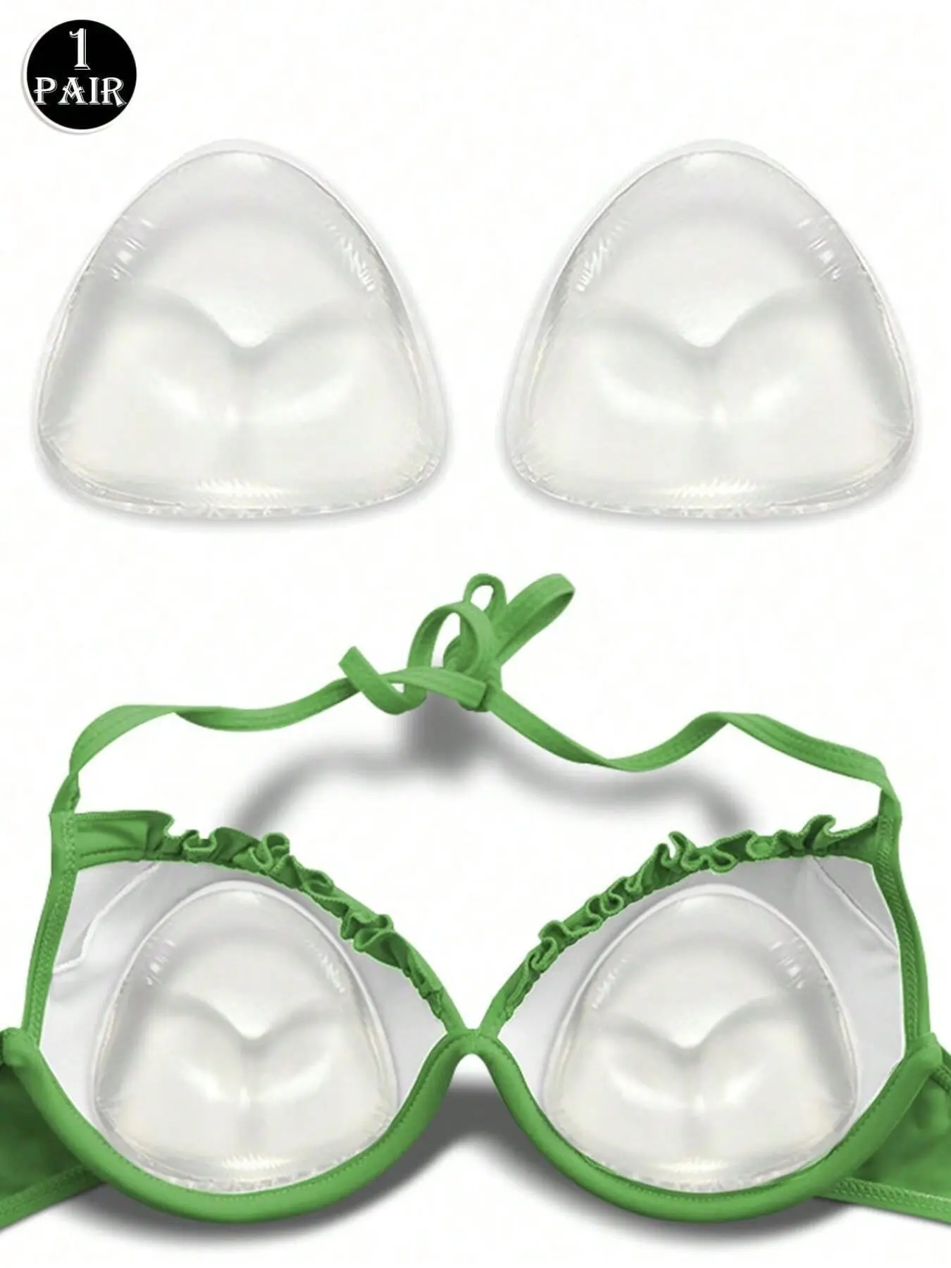 1 Pair Women's Invisible Thickened Magic Bra Pads, Bikini Bra Pasties, Enhancing Bra Pads, Invisible Bra Padding, Waterproof Bra Pads, Bra Pads Inserts, Suitable For Daily Wear