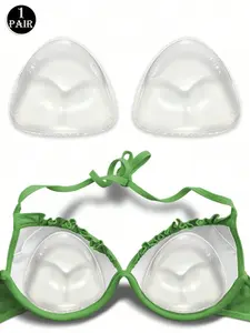 1 Pair Women's Invisible Thickened Magic Bra Pads, Bikini Bra Pasties, Enhancing Bra Pads, Waterproof Bra Pads, Suitable For Daily Wear