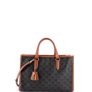 Pre-owned Celine Canvas Coated Tote Bags REBAG Horizontal Cabas Tote Triomphe Coated Canvas Mini by Rebag