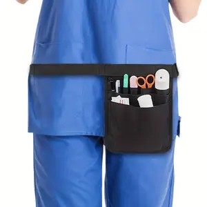 Minimalist Black Tool Waist Bag, Multifunctional Nurse's Fancy Pack, Multi Pockets Bag For Travel Use
