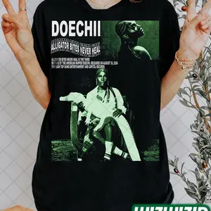 Retro 90's DOECHII Alligator Bites Never Heal Homage T-Shirt,Doechii Brutalism Fan Tee Graphic T-Shirt,Gift For Women and Man Unisex T-Shirt P04KAD