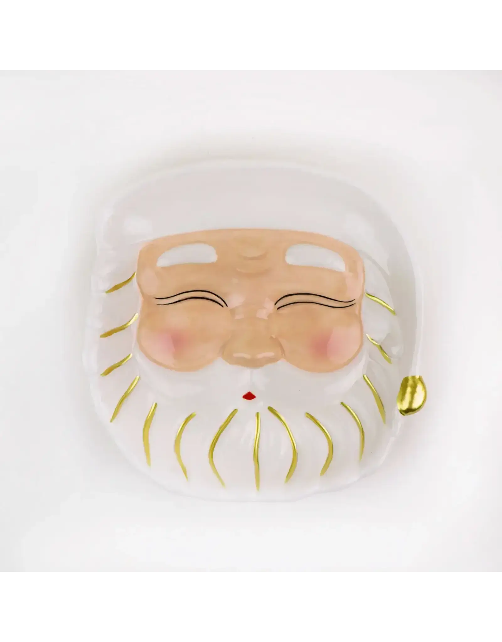 Santa Dessert Plate - White