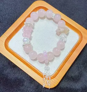 Natural rose quartz bracelets DIY gifts Women's gifts Birthday gifts Charming bracelets