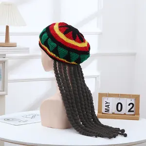 Creative Hip-Hop Style Handcrafted Knitted Beanie, Unisex Fall/ Winter Warm Dreadlock Hat