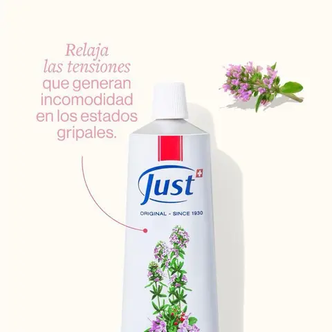 Thyme Cream by JUST – Herbal Chest & Respiratory Comfort | Natural Essential Oil Massage Cream