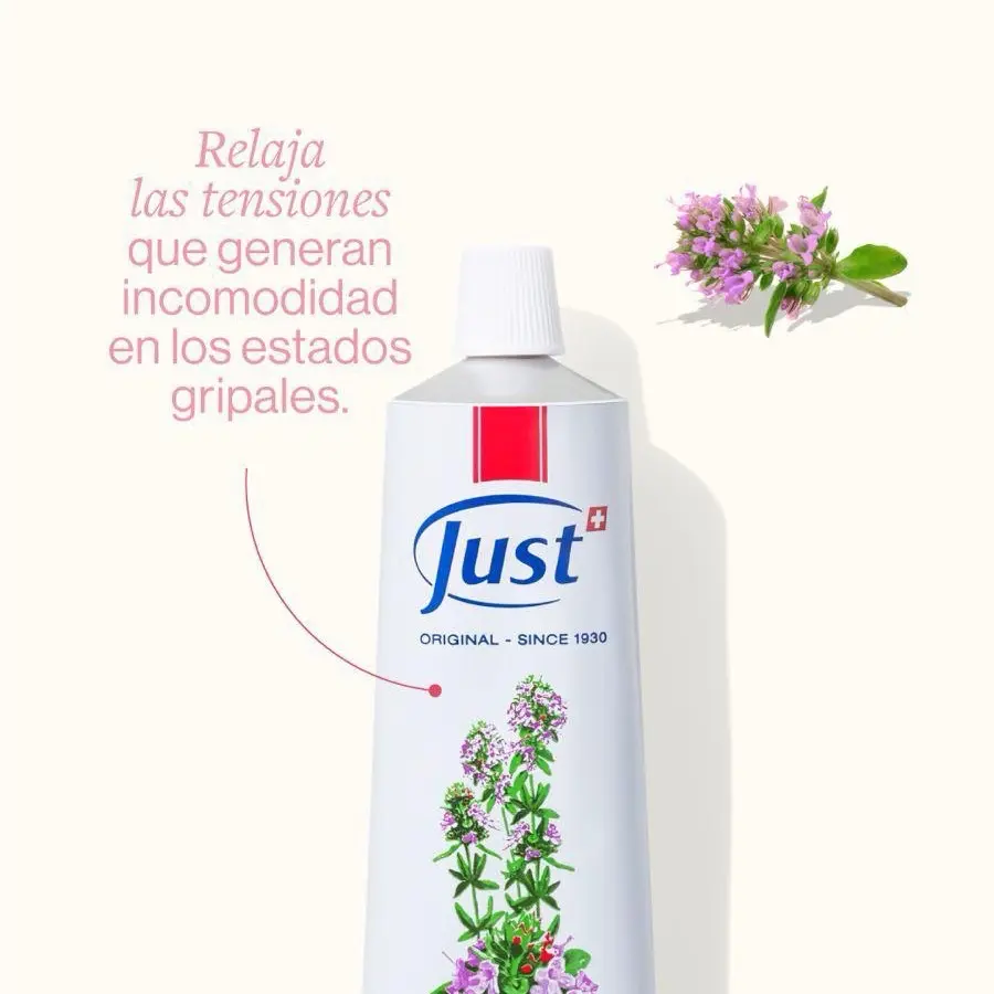 Thyme Cream by JUST – Herbal Chest & Respiratory Comfort | Natural Essential Oil Massage Cream