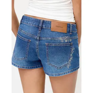 Cider Denim High Rise Floral Shorts