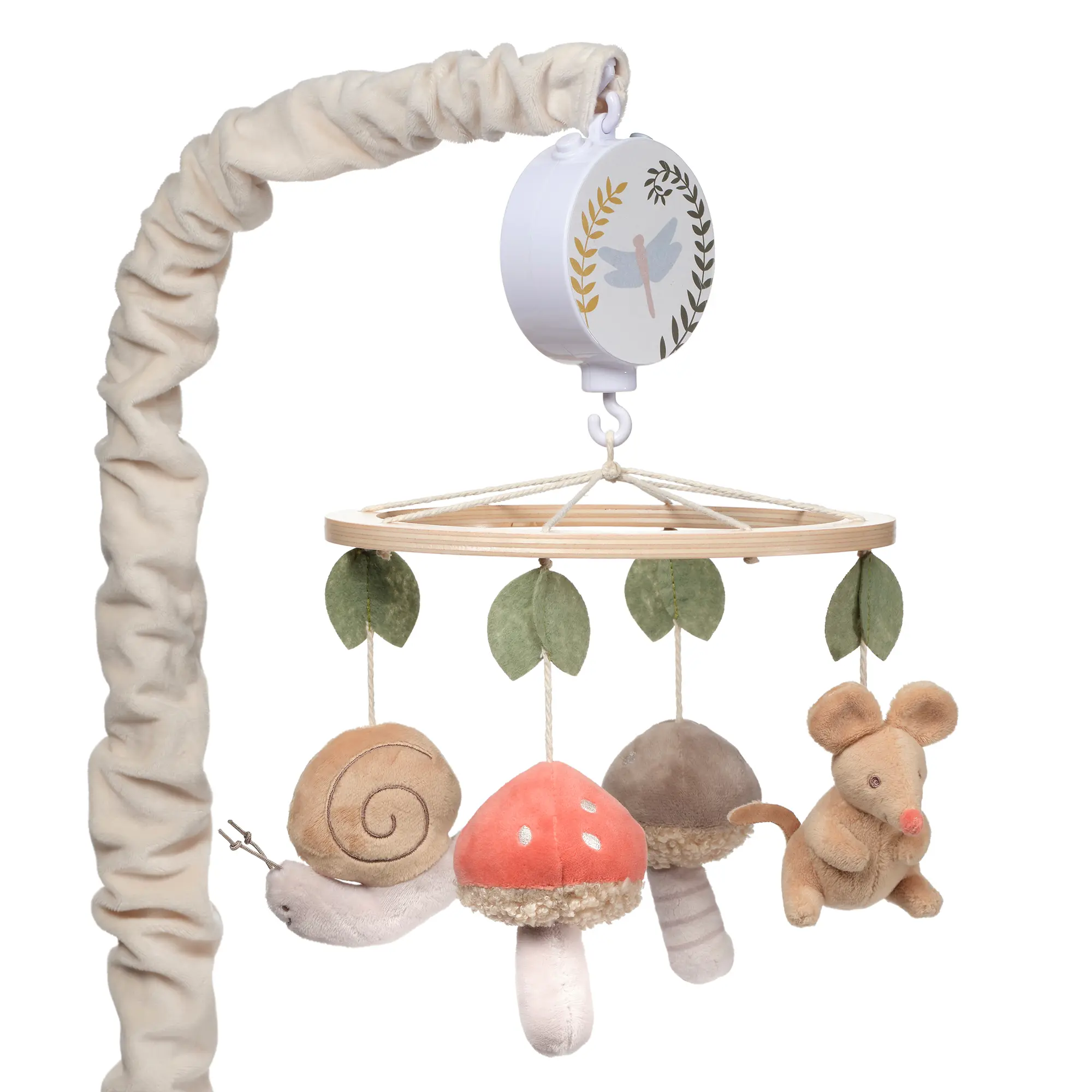 Lambs & Ivy Mushroom Meadow Musical Baby Crib Mobile Soother Toy