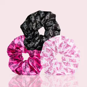 Satin Logo Hair Scrunchies- 3 Pack