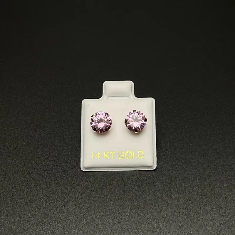 14k Gold 7mm Circle Stud Screw Back Earrings
