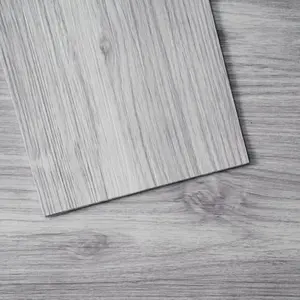 summervibes Peel Stick Tile, 20-Piece Self-Adhesive Vinyl Tiles (36x6 in, 0.62mm Thick) - Light Gray Wood Grain DIY Flooring for Kitchen Floors, Home Decor Projects