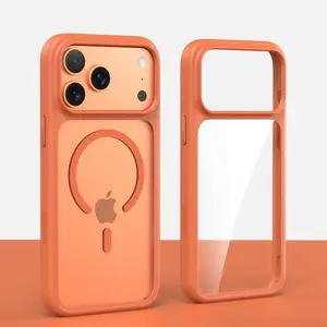 Clear Magnetic Case for iPhone 17 Series with AI Camera Button – Shockproof Transparent Protective Cover