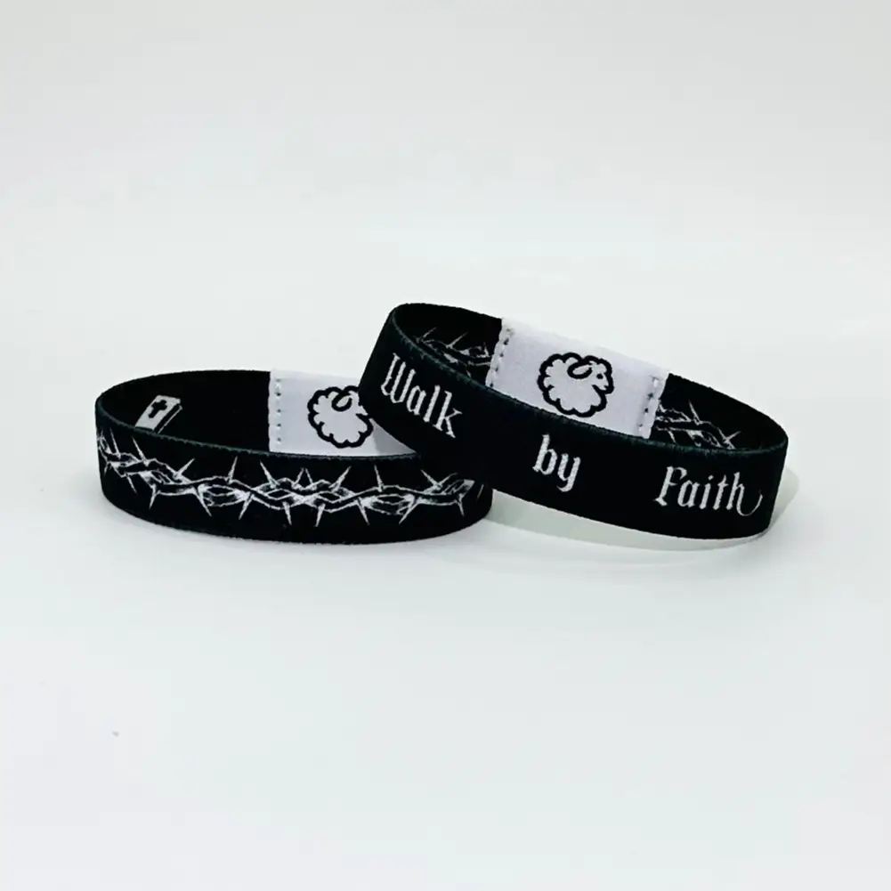 NFC Bible Verse Bracelet - Touch Activated Christian Jewelry with Random Daily Scripture, Adjustable Fabric Band (17 Styles) for Women/Men