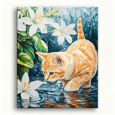Leidea Unisex 16"x20" Water-Based Non-Toxic Casual Painting by Numbers Art Kit - 24 Colors (for Beginners), Coloring Supplies, Artist Supplies, Floral & Butterfly Designs, Premium Holiday Gift, Art Crafts