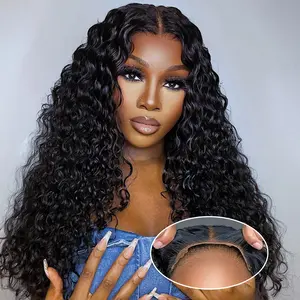 [AISI HAIR]Glueless Wigs Human Hair Pre Plucked Pre Cut Curly 4x4 Lace Closure Wigs Wet and Wavy Wigs Lace Front Bob Wig Human Hair for Women Black 10 inch