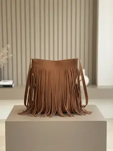 Women's Vintage Fringe Bag New Trend High-End Large Capacity Fashion Shoulder Crossbody Bag, Crossbody Shoulder Bags Casual All Seasons Handbag, Fashionable Bohemian Bag